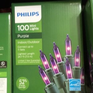 (4 Boxes Purple Mini Lights New Purple/Pink